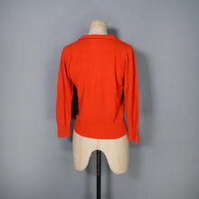 Load image into Gallery viewer, 60s SOFTEST RED ROLLED SQUARE NECK COLLAR JUMPER - S