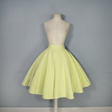 Load image into Gallery viewer, 50s THICK YELLOW WAFFLE COTTON FULL CIRCLE SKIRT - 26"