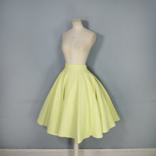Load image into Gallery viewer, 50s THICK YELLOW WAFFLE COTTON FULL CIRCLE SKIRT - 26"