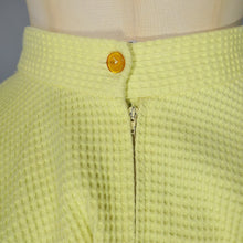 Load image into Gallery viewer, 50s THICK YELLOW WAFFLE COTTON FULL CIRCLE SKIRT - 26"