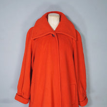 Load image into Gallery viewer, 80s BOLDEST ORANGE STRONG SHOULDERED WOOL SWING COAT - UK10