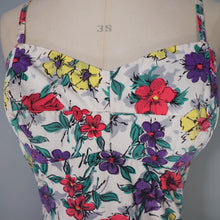 Load image into Gallery viewer, 50s COLOURFUL FLORAL JANTZEN INTERNATIOAL SET SWIMSUIT - M