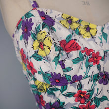 Load image into Gallery viewer, 50s COLOURFUL FLORAL JANTZEN INTERNATIOAL SET SWIMSUIT - M