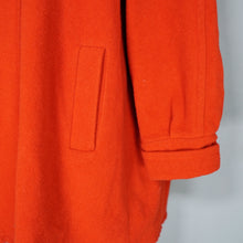 Load image into Gallery viewer, 80s BOLDEST ORANGE STRONG SHOULDERED WOOL SWING COAT - UK10