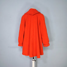 Load image into Gallery viewer, 80s BOLDEST ORANGE STRONG SHOULDERED WOOL SWING COAT - UK10