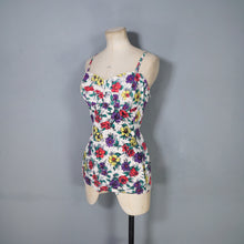 Load image into Gallery viewer, 50s COLOURFUL FLORAL JANTZEN INTERNATIOAL SET SWIMSUIT - M
