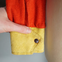 Load image into Gallery viewer, 70s COLOURBLOCK NAVY RED AND YELLOW ZIP TOP - S