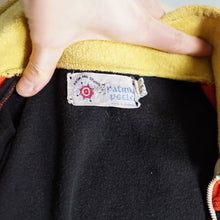 Load image into Gallery viewer, 70s COLOURBLOCK NAVY RED AND YELLOW ZIP TOP - S