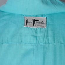 Load image into Gallery viewer, 50s 60s IVAN FREDERICS SEAFOAM GREEN FULL SKIRTED SHIRTWAIST DRESS - S