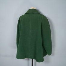 Load image into Gallery viewer, 50s 60s GREEN SWING MINI COAT JACKET WITH BUILT IN HAND MUFF - M