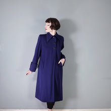 Load image into Gallery viewer, 40s BLUE WOOL SWING OVERCOAT WITH DAGGER COLLAR - M-L