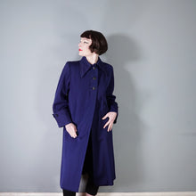 Load image into Gallery viewer, 40s BLUE WOOL SWING OVERCOAT WITH DAGGER COLLAR - M-L