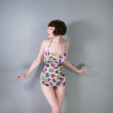 Load image into Gallery viewer, 50s COLOURFUL FLORAL JANTZEN INTERNATIOAL SET SWIMSUIT - M
