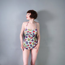 Load image into Gallery viewer, 50s COLOURFUL FLORAL JANTZEN INTERNATIOAL SET SWIMSUIT - M