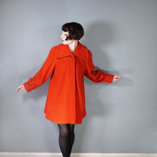 Load image into Gallery viewer, 80s BOLDEST ORANGE STRONG SHOULDERED WOOL SWING COAT - UK10