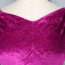 Load image into Gallery viewer, 80s "ESPECIALLY" BETSY JOHNSON MAGENTA CRUSHED VELVET FULL SKIRTED DRESS - XS