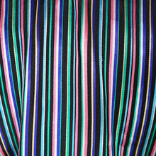 Load image into Gallery viewer, 70s CROPPED SATIN STRIPE PATTERN BIG COLLAR SHIRT - S