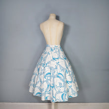 Load image into Gallery viewer, 40s / 50s SAILOR / FISHERMEN PRINT A-LINE MIDI SKIRT - 25"
