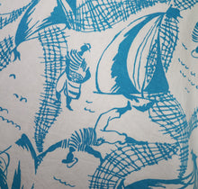 Load image into Gallery viewer, 40s / 50s SAILOR / FISHERMEN PRINT A-LINE MIDI SKIRT - 25"