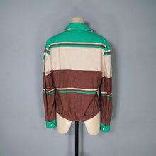 Load image into Gallery viewer, 60s 70s NOVELTY PRINT BROWN, BEIGE AND GREEN CRICKET SPORTS JACKET - M