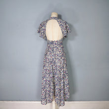 Load image into Gallery viewer, 70s BUS STOP FLORAL LACE DRESS WITH RUFFLE NECK AND PEEKABOO BACK -