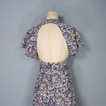 Load image into Gallery viewer, 70s BUS STOP FLORAL LACE DRESS WITH RUFFLE NECK AND PEEKABOO BACK -