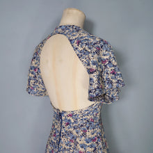 Load image into Gallery viewer, 70s BUS STOP FLORAL LACE DRESS WITH RUFFLE NECK AND PEEKABOO BACK -
