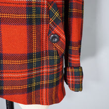 Load image into Gallery viewer, 40s RED TARTAN CC41 UTILITY LABEL WOOL SWING JACKET / COAT - S
