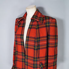 Load image into Gallery viewer, 40s RED TARTAN CC41 UTILITY LABEL WOOL SWING JACKET / COAT - S