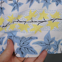 Load image into Gallery viewer, 40s / 50s ST MICHAEL IVY LEAF PRINT YELLOW AND BLUE SHIRTWAIST DRESS - S