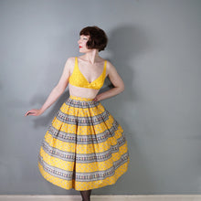Load image into Gallery viewer, 50s "FASHION SPORT" LIGHT ORANGE PRINTED FULL COTTON SKIRT - 25"