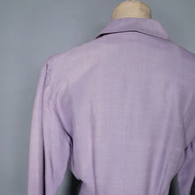 Load image into Gallery viewer, 40s DAVID GIBSON LILAC MOYGASHEL BLOUSE JACKET WITH FLORAL CUTWORK EMBROIDERY - S