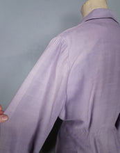 Load image into Gallery viewer, 40s DAVID GIBSON LILAC MOYGASHEL BLOUSE JACKET WITH FLORAL CUTWORK EMBROIDERY - S