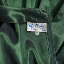 Load image into Gallery viewer, 50s SHIMMERING METALLIC EMERALD GREEN MELBRAY FULL SKIRTED PARTY DRESS - S