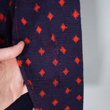 Load image into Gallery viewer, 50s BOBBIE BROOKS NAVY AND RED REINDEER AND TREE WOOL CHRISTMAS JUMPER - XS-S