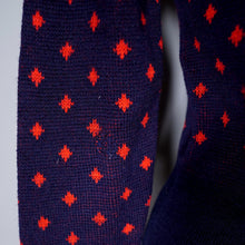 Load image into Gallery viewer, 50s BOBBIE BROOKS NAVY AND RED REINDEER AND TREE WOOL CHRISTMAS JUMPER - XS-S