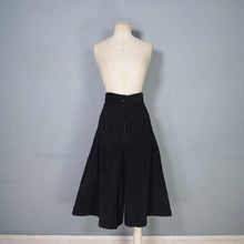 Load image into Gallery viewer, 70s CHELSEA GIRL BLACK CORDUROY CULOTTES TROUSERS - 25"