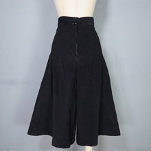 Load image into Gallery viewer, 70s CHELSEA GIRL BLACK CORDUROY CULOTTES TROUSERS - 25"