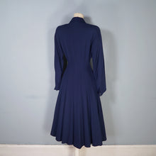 Load image into Gallery viewer, 40s / 50s VERNER VOGUE NAVY BLUE SLIM FITTING FIT AND FLARE COAT - XS