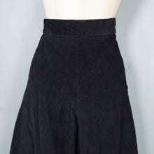 Load image into Gallery viewer, 70s CHELSEA GIRL BLACK CORDUROY CULOTTES TROUSERS - 25"