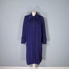 Load image into Gallery viewer, 40s BLUE WOOL SWING OVERCOAT WITH DAGGER COLLAR - M-L