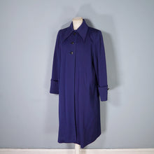 Load image into Gallery viewer, 40s BLUE WOOL SWING OVERCOAT WITH DAGGER COLLAR - M-L