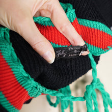 Load image into Gallery viewer, 60s 70s "JAKY" BLACK GREEN AND RED COLOURBLOCK WOOL TYROLEAN AUSTRIAN FOLK CARDIGAN - S