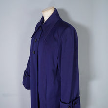 Load image into Gallery viewer, 40s BLUE WOOL SWING OVERCOAT WITH DAGGER COLLAR - M-L