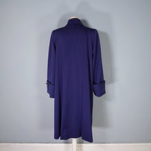 Load image into Gallery viewer, 40s BLUE WOOL SWING OVERCOAT WITH DAGGER COLLAR - M-L