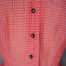 Load image into Gallery viewer, 40s 50s HARCO ORIGINAL SHEER RED SHIRTWAISTER TEA DRESS - S