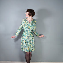 Load image into Gallery viewer, 70s NOVELTY LAUTREC STYLE PIERROT AND HARLEQUIN THEATRICAL PRINT DRESS - S