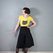 Load image into Gallery viewer, 70s CHELSEA GIRL BLACK CORDUROY CULOTTES TROUSERS - 25"