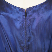 Load image into Gallery viewer, 50s MELBRAY MIDNIGHT BLUE METALLIC FULL SKIRTED PARTY DRESS - XS-S