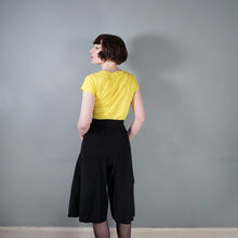Load image into Gallery viewer, 70s CHELSEA GIRL BLACK CORDUROY CULOTTES TROUSERS - 25"